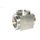 SS Tee Solid Body Female Thread Stainless Steel 304